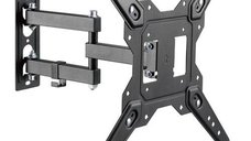 Suport de Perete Maclean MC-701N pentru Televizoare de 23-55 Inch, Capacitate 30 Kg, Negru