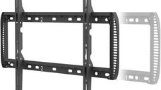 Suport fix pentru perete TV Barkan E407, 13-90 inch, capacitate 60 kg, VESA 600x400 (Negru)