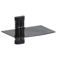 Suport metalic cu Sticla fumurie pentru Televizor TV cu 1 Raft, MC-663, Dimensiuni 36x28x22cm - 1