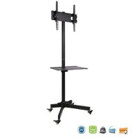 Suport mobil Techly, 23inch-50inch, 20kg, VESA, Negru - 1