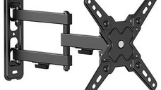 Suport Perete Cabletech UCH0195-1 pentru Televizoare de 13-43 Inch, Capacitate 20 Kg, Negru