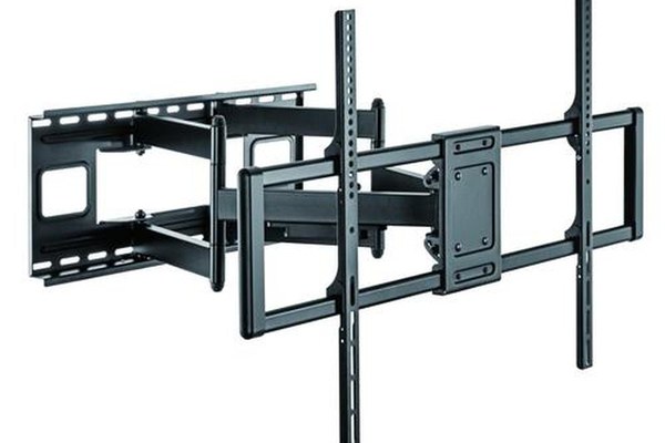 Suport TV de perete, LCD / LED, 60-120 inch, brat dublu, extensibil, Ultra Slim, Full-Motion, Techly ICA-PLB 189B, Negru