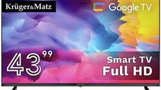 Televizor LED Kruger&Matz KM0243FHD-G de 109 cm (43 inch) - Full HD, Smart TV cu WiFi