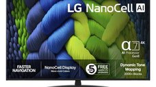 Televizor LG NanoCell LED 165 cm (65 inch) 65NANO82A6B, Ultra HD 4K, Smart TV cu WiFi