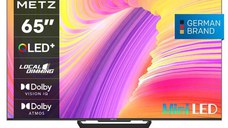 Televizor MiniLED Metz 165 cm (65inch) 65MNE9000Z, Ultra HD 4K, Smart TV, Google TV, WiFi, CI+