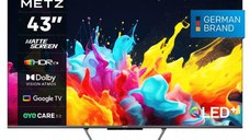 Televizor QLED Metz 109 cm (43inch) 43MQE7600Z, Ultra HD 4K, Smart TV, Google TV, WiFi, CI+