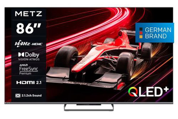 Televizor QLED Metz 219 cm (86inch) 86MQE8000, Ultra HD 4K, Smart TV, Google TV, WiFi, CI+