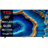 Televizor QLED MiniLED TCL 248 cm (98inch) 98C805, Ultra HD 4K, Smart TV, Google TV, WiFi, CI+, Clasa G, 144 Hz (Model 2023) - 1