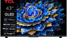 Televizor QLED TCL 109 cm (43inch) 43T69C, Ultra HD 4K, Smart TV, WiFi, CI+