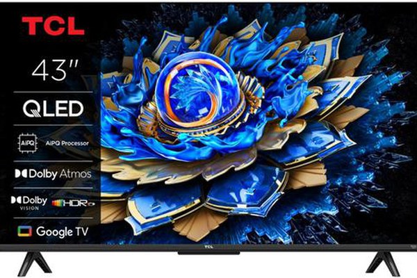 Televizor QLED TCL 109 cm (43inch) 43T69C, Ultra HD 4K, Smart TV, WiFi, CI+