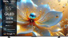 Televizor QLED TCL 139 cm (55inch) 55T8C, Ultra HD 4K, Smart TV, WiFi, CI+