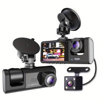 Camera auto tripla FullHD, 3 camere-fata/spate/interior, ecran 2'', G Senzor - 1
