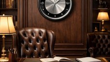 Ceas de perete modern 33 cm - 3 variante premium (negru, rosu, auriu)