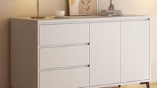 Comoda moderna cu 3 sertare si 2 usi din MDF, 140x40x75cm