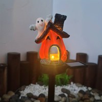 Decoratiune solara Pumpkin House pentru gradina, IP55, Halloween - 1