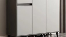 Dulap Pantofar pentru Hol cu Design Minimalist in Alb sau Gri