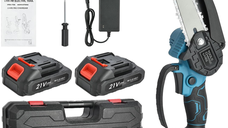 Fierastrau Electric Mini 24V cu Lanț de 6 inch si 2 Baterii de 2000 mAh