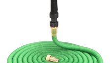 Furtun Extensibil Magic Garden Hose cu Racord Metalic si Pistol Pulverizare Reglabil, 22-30m