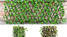 Gard artificial extensibil, verde permanent, dimensiuni 220x70 cm sau 120x120 cm
