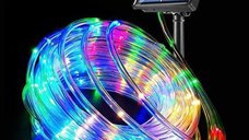 Ghirlanda LED solara tip furtun - 12 sau 22 metri