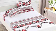 Husa de Pat 180x200 cm din Bumbac 100% in Alb, Crem, Gri si Negru - Protectie Completă