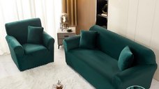 Husa din catifea elastica pentru canapea de 3 locuri