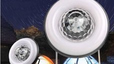 Lampa cu Incarcare Solara si USB - LED-uri Stralucitoare si Glob Disco Rotativ