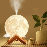 Lampa de veghe cu umidificator, Luna Moon 3D, 880 ml, 15cm - 1
