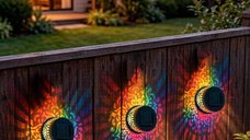 Lampă Solară Decorativă de Exterior Mandala - Alb Cald și Multicolor, IP65