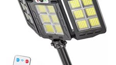 Lampa Stradala Solara Tripla 200W COB – Autonoma, IP65, cu Senzor de Miscare
