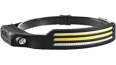 Lanterna LED pentru Cap, 1200 Lumeni cu Senzor de Miscare, 5 Moduri, Negru