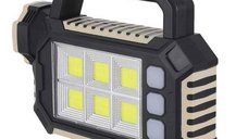 Lanterna solara HS-8029-1 cu 6 LED COB si baterie de 1200 mAh