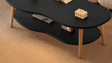 Masa de Cafea Cloud Table 120 cm Alb - Design Modern cu 2 Nivele