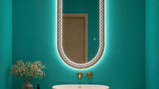 Oglinda LED Oval 120x70 cm cu Iluminare Ambientala si Design Elegant