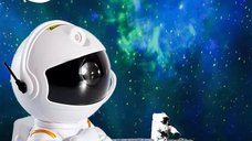 Proiector de stele astronaut, USB, design unic, alb