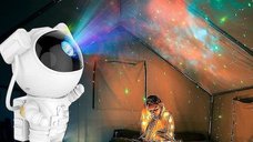 Proiector LED Astronaut cu Proiecție de Stele si Galaxii, Alb