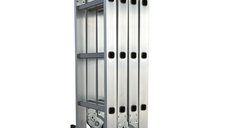 Scara multifunctionala din aluminiu cu balama MESTERINO TOOLS MTJL201-4X3, 3.61 metri, capacitate 150 kg