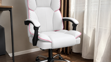 Scaun Birou Ergonomic Directorial Gri din Piele Ecologica cu Spatar Reglabil 90-145°