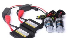 Set 2 becuri Xenon HID H7, 6000K, cu balast Slim Premium, 12V, 35W, alb-rece
