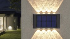 Set 2 lampi solare de perete cu iluminare sus si jos 8 leduri