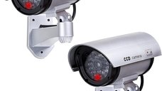 Set 4 camere de supraveghere false cu LED rosu de avertizare