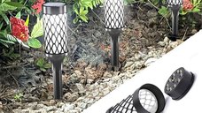Set 4 Lampi Solare LED pentru Gradina, 10 LED SMD2835, Iluminare Automata, 38.5 cm