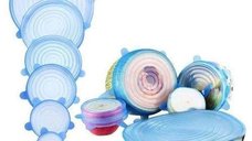 Set de 6 capace din silicon flexibil pentru caserole