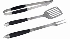 Set de ustensile pentru gratar 3 piese KLUGMEISTER KYBBQ03N - spatula, clește, furculiță