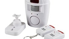Sistem de alarma wireless cu 2 telecomenzi si senzor de miscare infrarosu