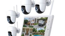 Sistem de Supraveghere Video ANNKE N44WEV+I41DN*4 cu Ecran de 10 Inch si 4 Camere 5MP