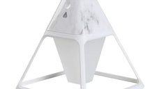 Umidificator cu ultrasunete piramidal, 140 ml, cu telecomandă si lumina LED bicoloră