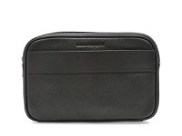 Borseta MARIO FERRETTI neagra, 1001, din piele naturala - 1