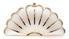 Geanta ALDO alba, ARIELCLUTCH 976, din piele ecologica