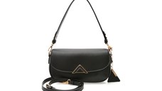 Geanta ALDO neagra, LUXESHOULDER 001, din piele ecologica